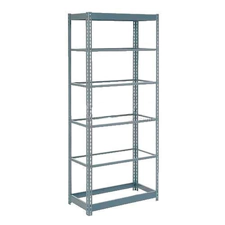 Global Industrial Heavy Duty Shelving 36W x 24D x 84H With 6 Shelves, No Deck, Gray B2297730
